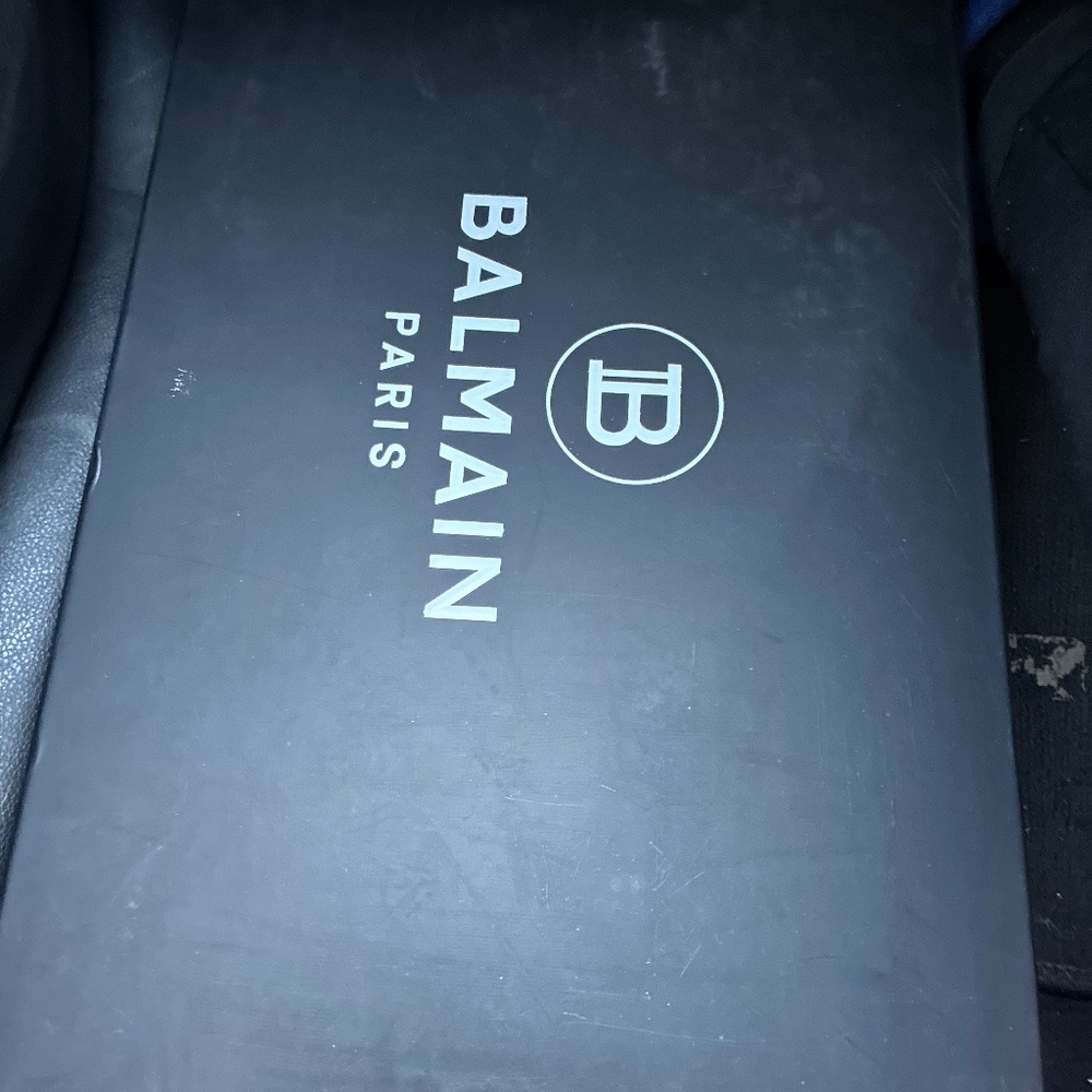 Black and blue Balmain sneakers